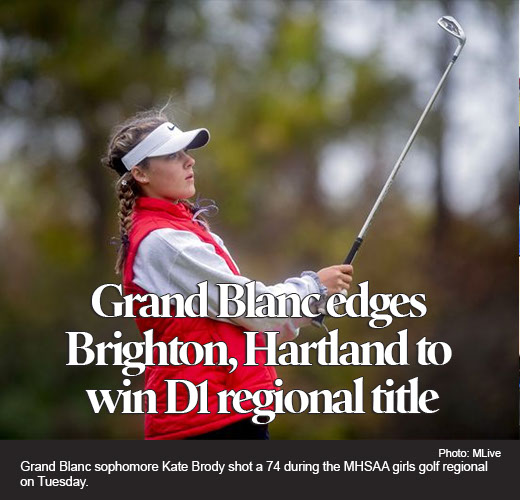 Holt senior is medalist, Grand Blanc wins regional team title in Division 1 golf at Lapeer CC 