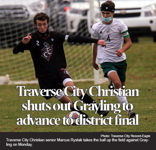 Traverse City Christian sets up district final with Elk Rapids