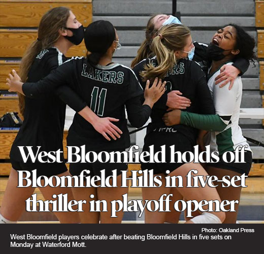 Grace Allread sparks West Bloomfield to five-set win over Bloomfield Hills 