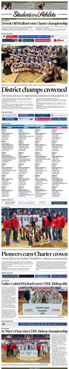 StudentandAthlete.org: February 16, 2024 edition. Michigan's premier source of high school sports news