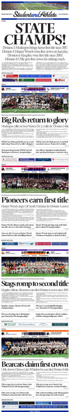 StudentandAthlete.org: November 26, 2023 edition. Michigan's premier source of high school sports news