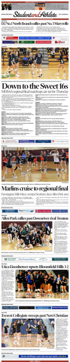 StudentandAthlete.org: November 8-9, 2023 edition. Michigan's premier source of high school sports news