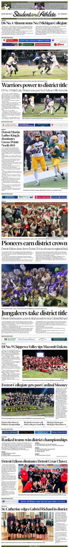 StudentandAthlete.org: November 4, 2023 edition. Michigan's premier source of high school sports news