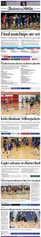 StudentandAthlete.org: November 2, 2023 edition. Michigan's premier source of high school sports news