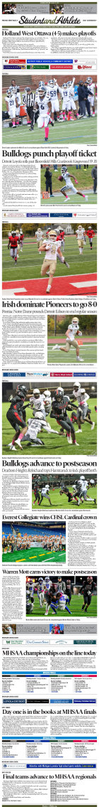 StudentandAthlete.org: October 21, 2023 edition. Michigan's premier source of high school sports news