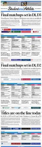 June 16, 2023 front page: StudentandAthlete.org