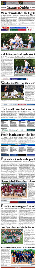June 7, 2023 front page: StudentandAthlete.org