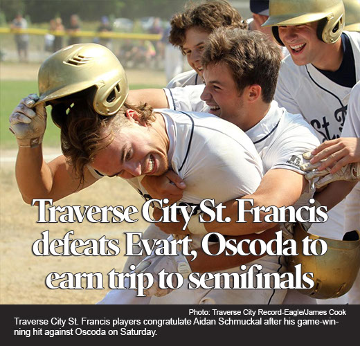 TCSF walks off on way to semifinals; Glen Lake punches ticket to semis, pounding GSM 