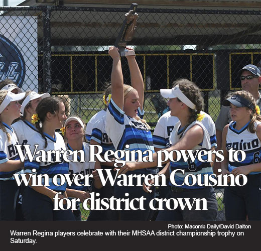 Hitters lead Regina to district softball championship 