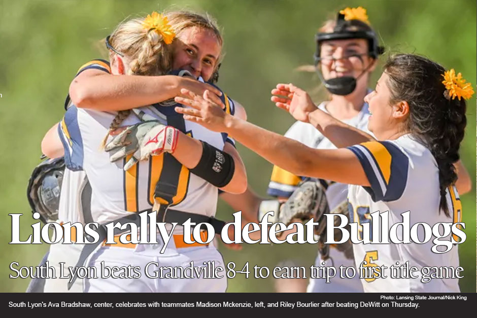 > South Lyon softball comes up clutch, beats Grandville for state final berth