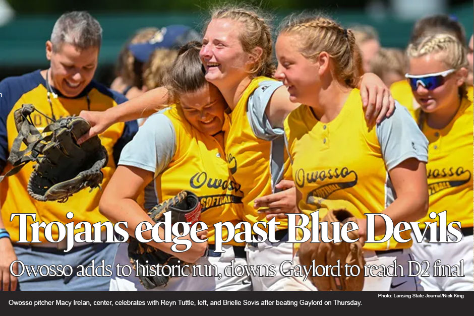  Owosso softball holds off Gaylord for first-ever state finals appearance