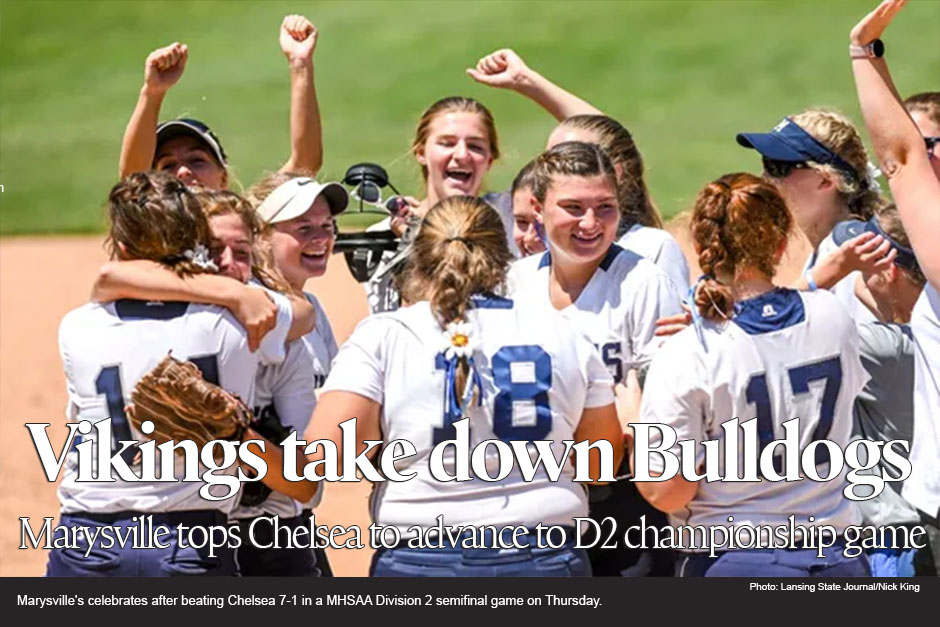 Marysville softball downs Chelsea, advances to state final